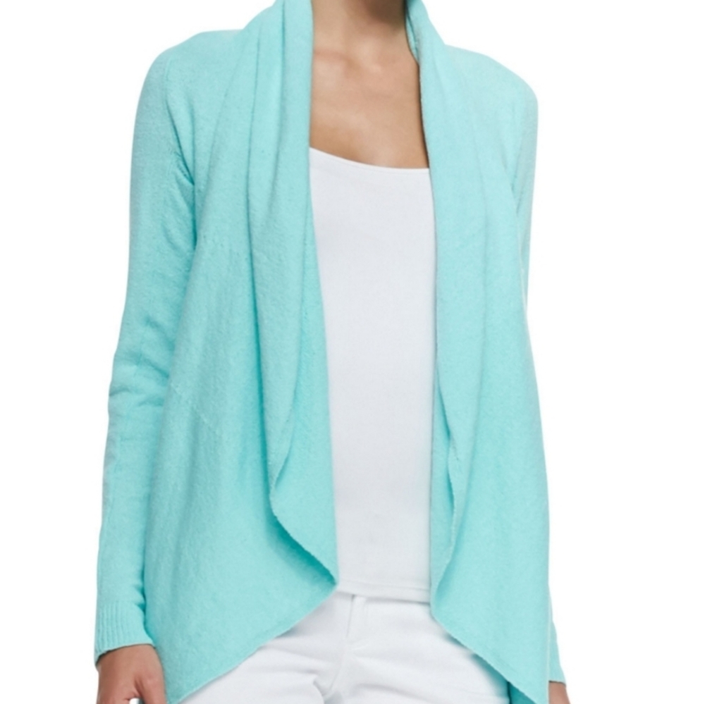Lilly Pulitzer Mint Aqua Draped Open-Front Cardigan